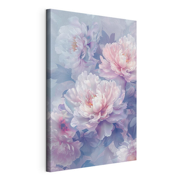 Canvas Schilderijen Groep witte bloemen