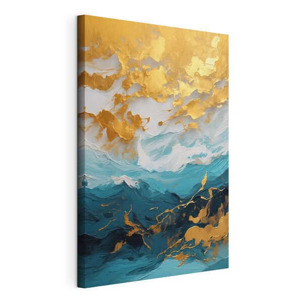 Kleuren golven dansen prachtig met elkaar mee Canvas Schilderijen Kleuren golven dansen prachtig met elkaar mee