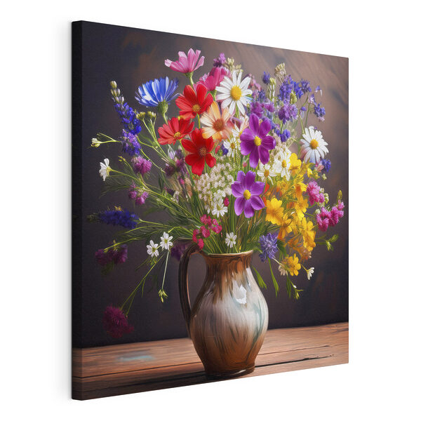Vase of flowers on a table