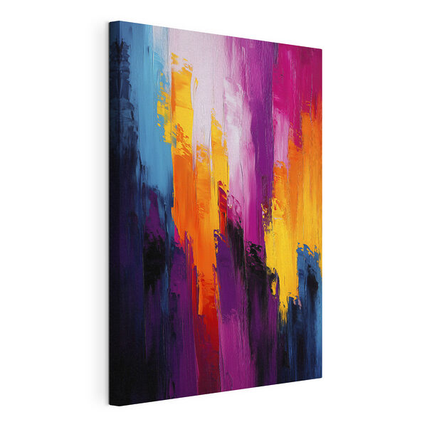 Canvas Schilderijen Kleurrijk schilderij van verschillende kleuren