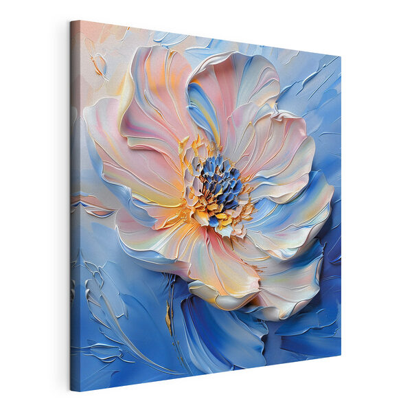 Tere bloem in zachte pasteltinten Canvas Schilderijen Tere bloem in zachte pasteltinten