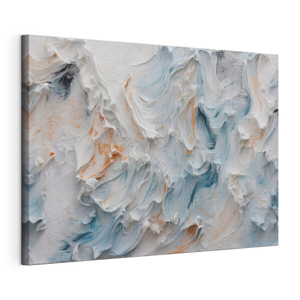 Abstracte golven in zachte kleuren Canvas Schilderijen Abstracte golven in zachte kleuren