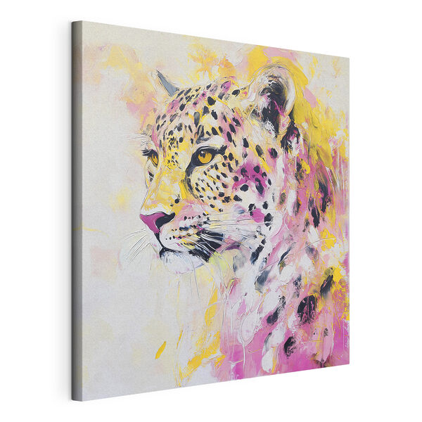 Schilderij van een jachtluipaard Canvas Schilderijen Schilderij van een jachtluipaard