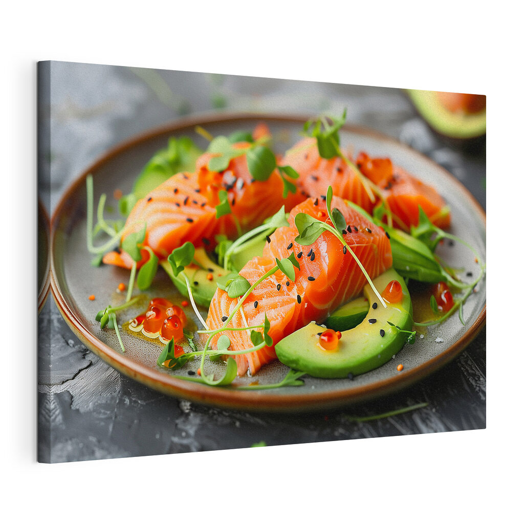 Plate of food on a table