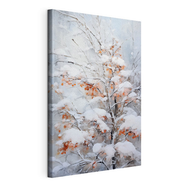 Boom bedekt met sneeuw Canvas Schilderijen Boom bedekt met sneeuw