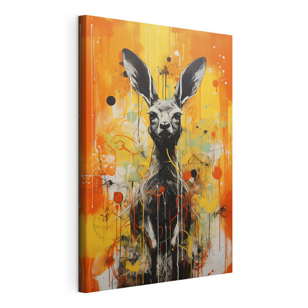 Canvas Schilderijen Schilderij van een kangoeroe
