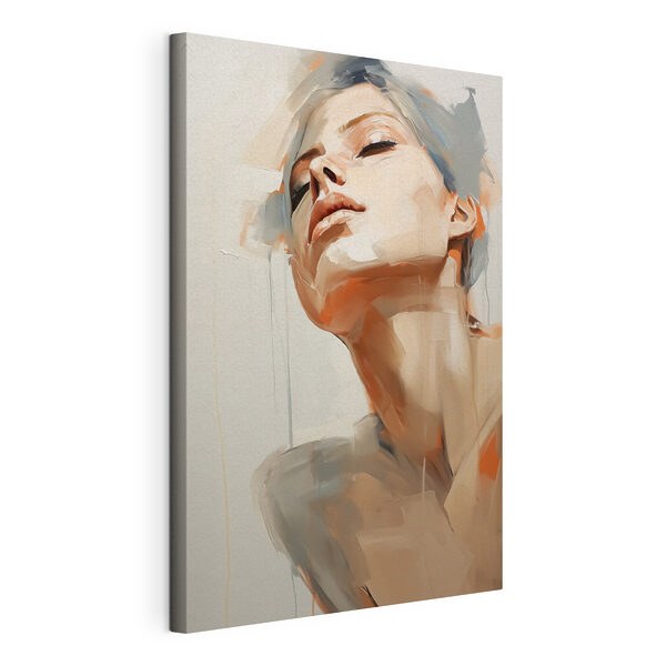 Schilderij van een vrouw’s gezicht Canvas Schilderijen Schilderij van een vrouw’s gezicht