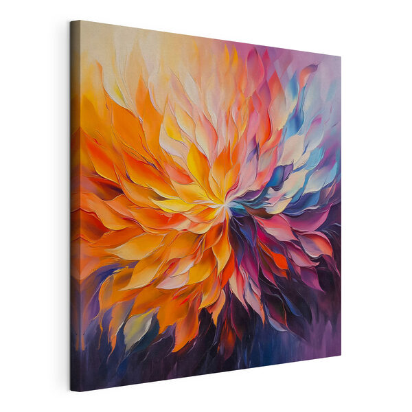 Schilderij van een bloem Canvas Schilderijen Schilderij van een bloem