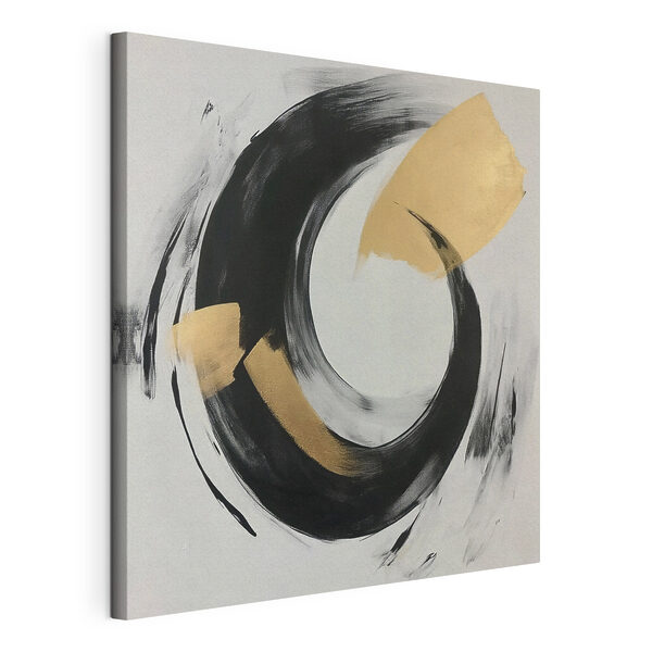 Dynamisch samenspel van zwart en wit Canvas Schilderijen Dynamisch samenspel van zwart en wit