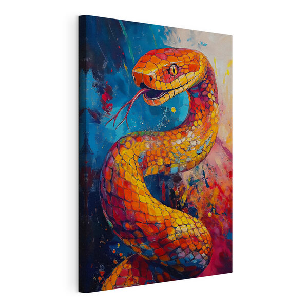 Schilderij van een slang Canvas Schilderijen Schilderij van een slang
