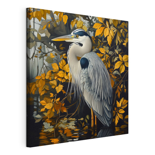 Vogel in water Canvas Schilderijen Vogel in water