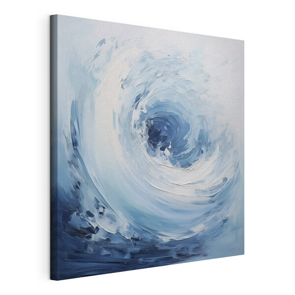 Witte en blauwe golven Canvas Schilderijen Witte en blauwe golven