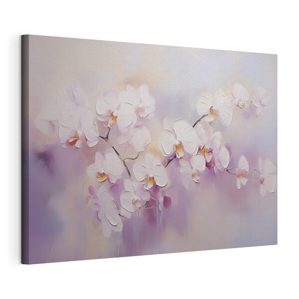 Canvas Schilderijen Schilderij van witte bloemen