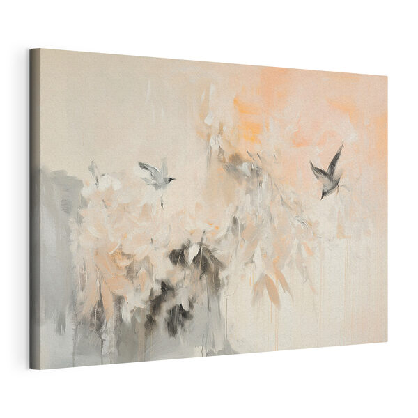 Schilderij van vliegende vogels in de lucht Canvas Schilderijen Schilderij van vliegende vogels in de lucht