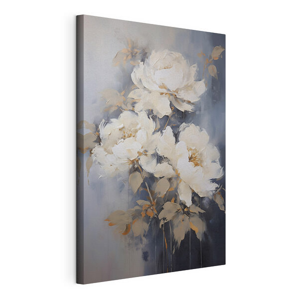 Schilderij van witte bloemen Canvas Schilderijen Schilderij van witte bloemen