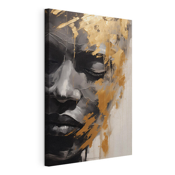 Canvas Schilderijen Emotionele expressie door artistieke lagen