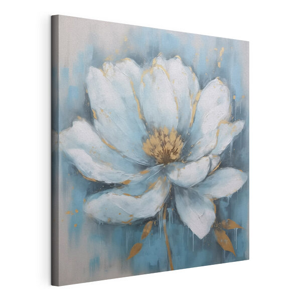 Canvas Schilderijen Delicate bloei tegen een zachte achtergrond