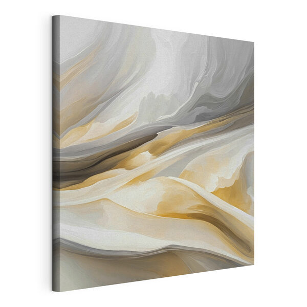 Canvas Schilderijen Abstracte golven van zachte kleuren