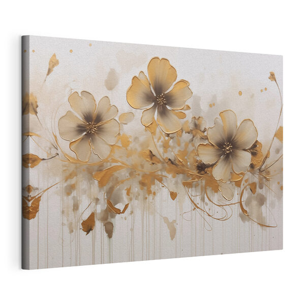 Florale elegantie in zachte tinten Canvas Schilderijen Florale elegantie in zachte tinten