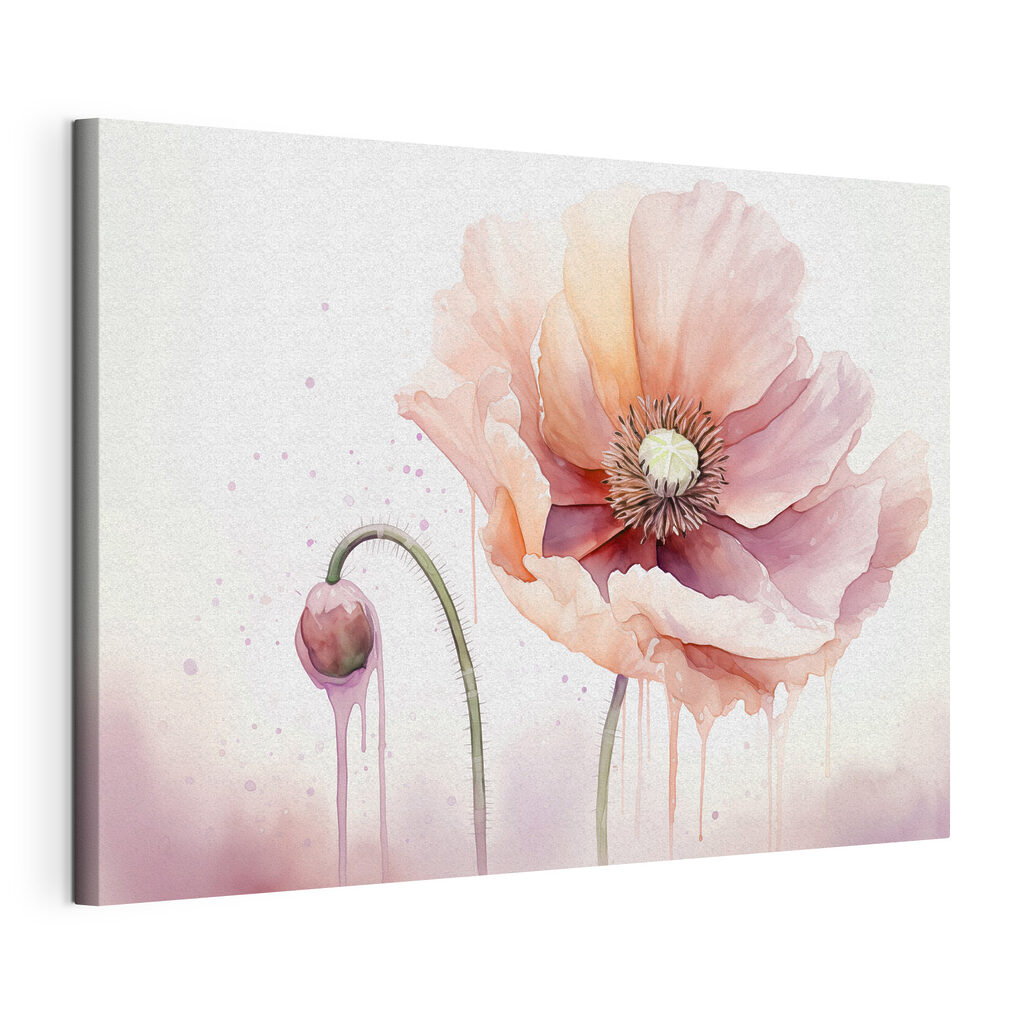 Watercolor painting of a flower