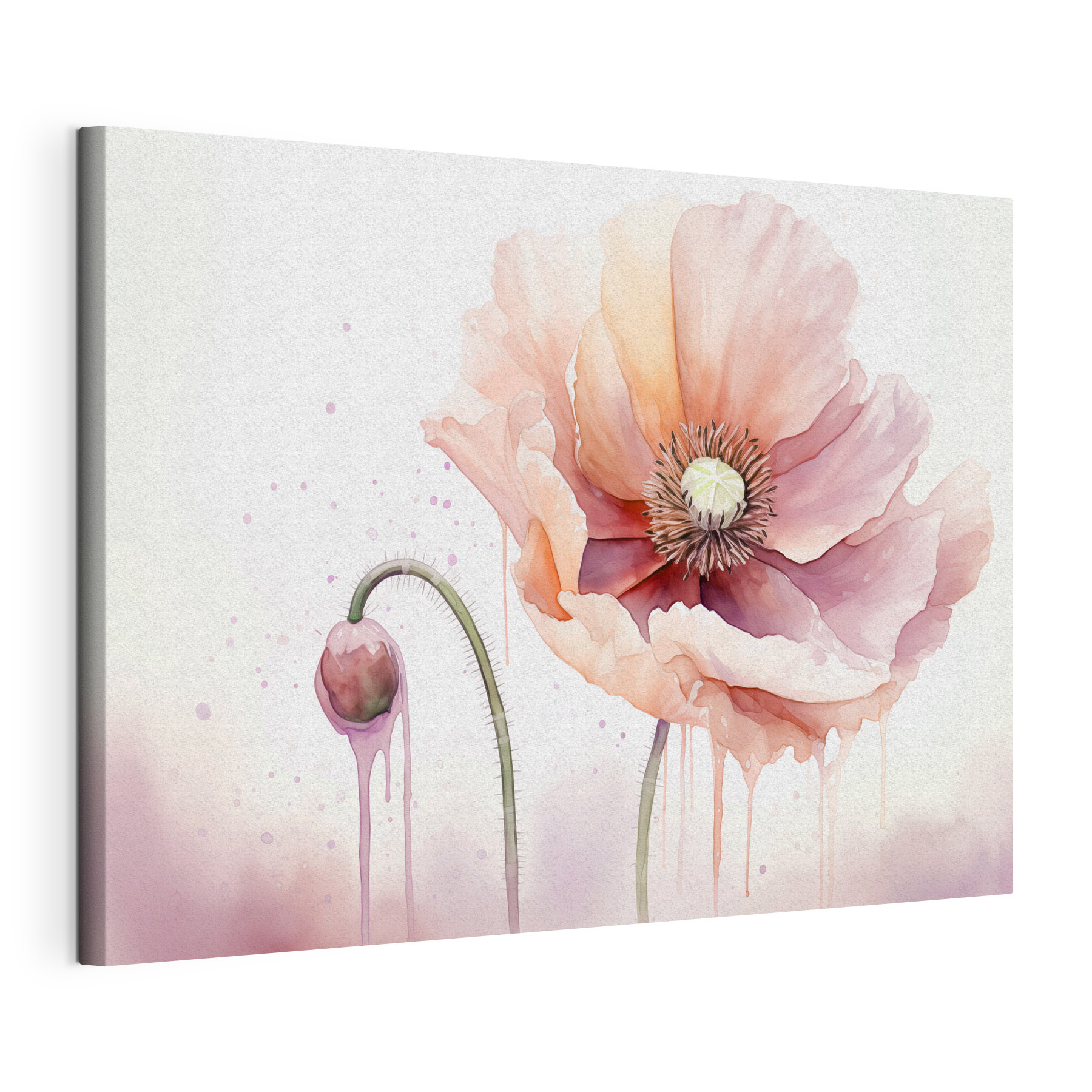Watercolor painting of a flower