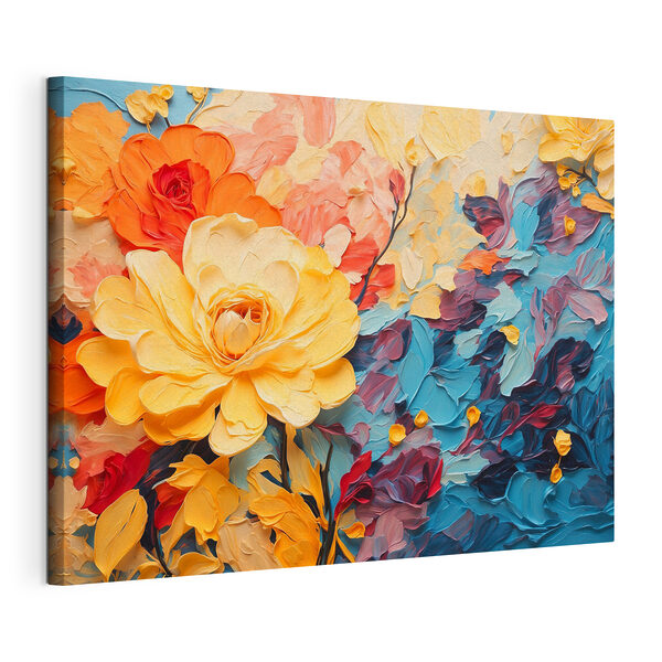 Schilderij van een bloem Canvas Schilderijen Schilderij van een bloem