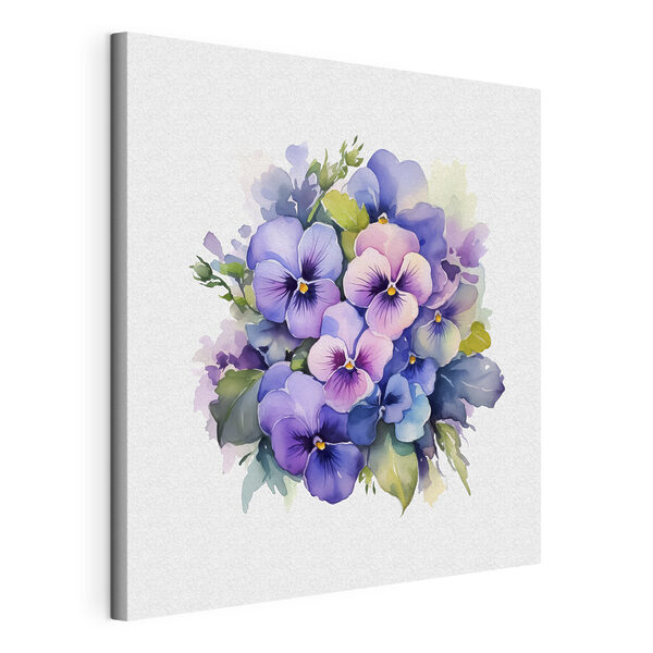 Canvas Schilderijen Canvas Schilderijen Een boeket paarse en blauwe bloemen (Artikelnummer: s38486)