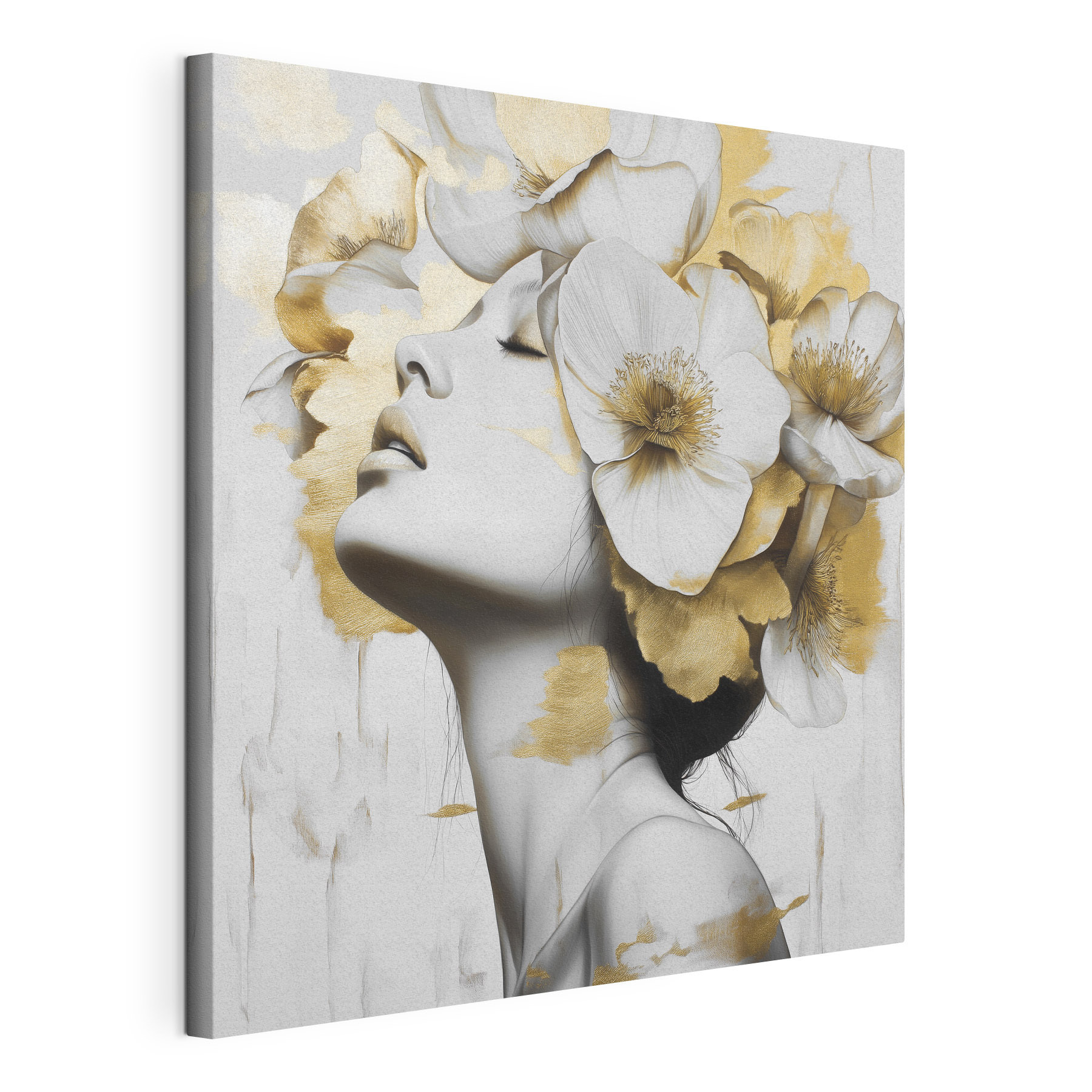 Woman with flowers in her hair Woman with flowers in her hair
