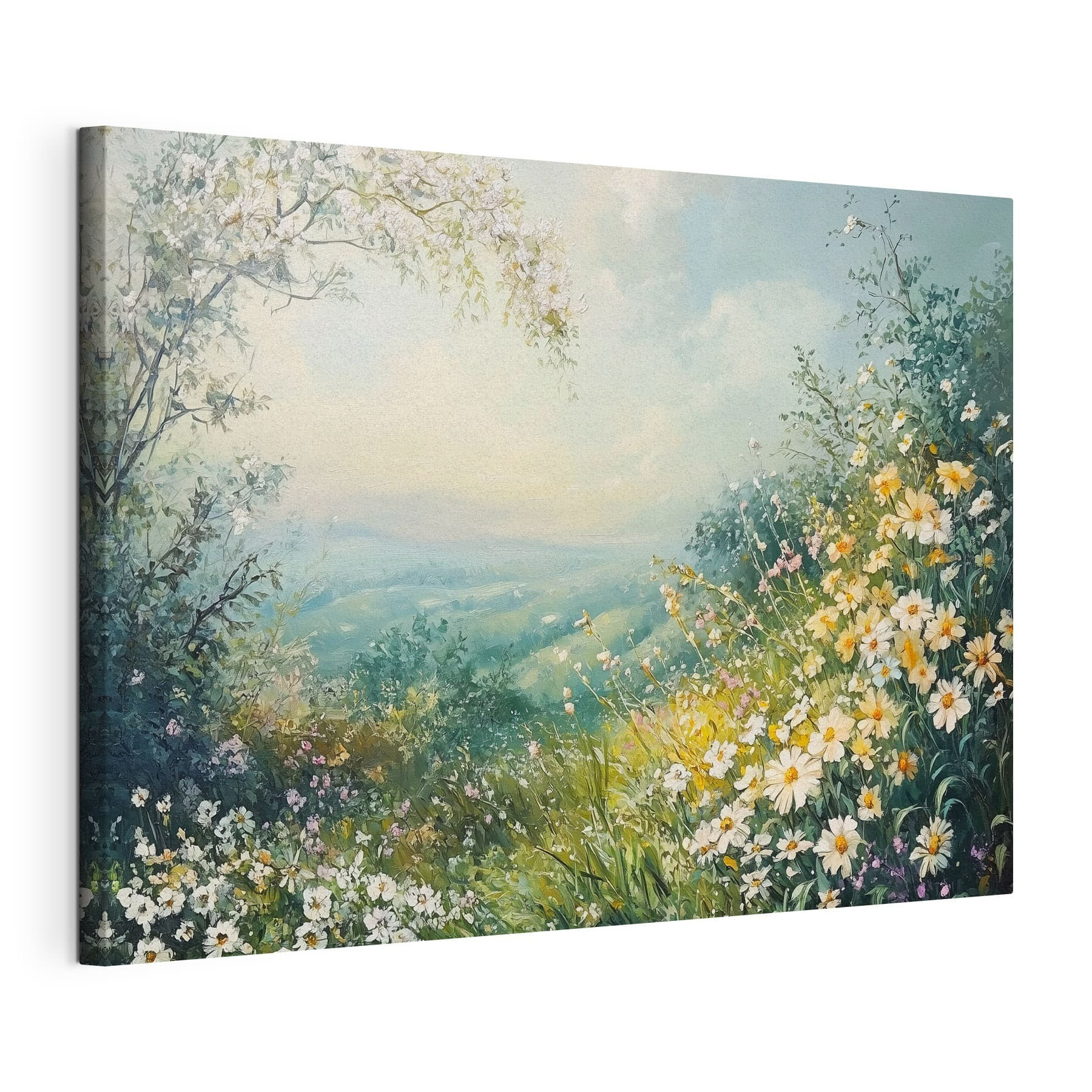 Painting of flowers and trees