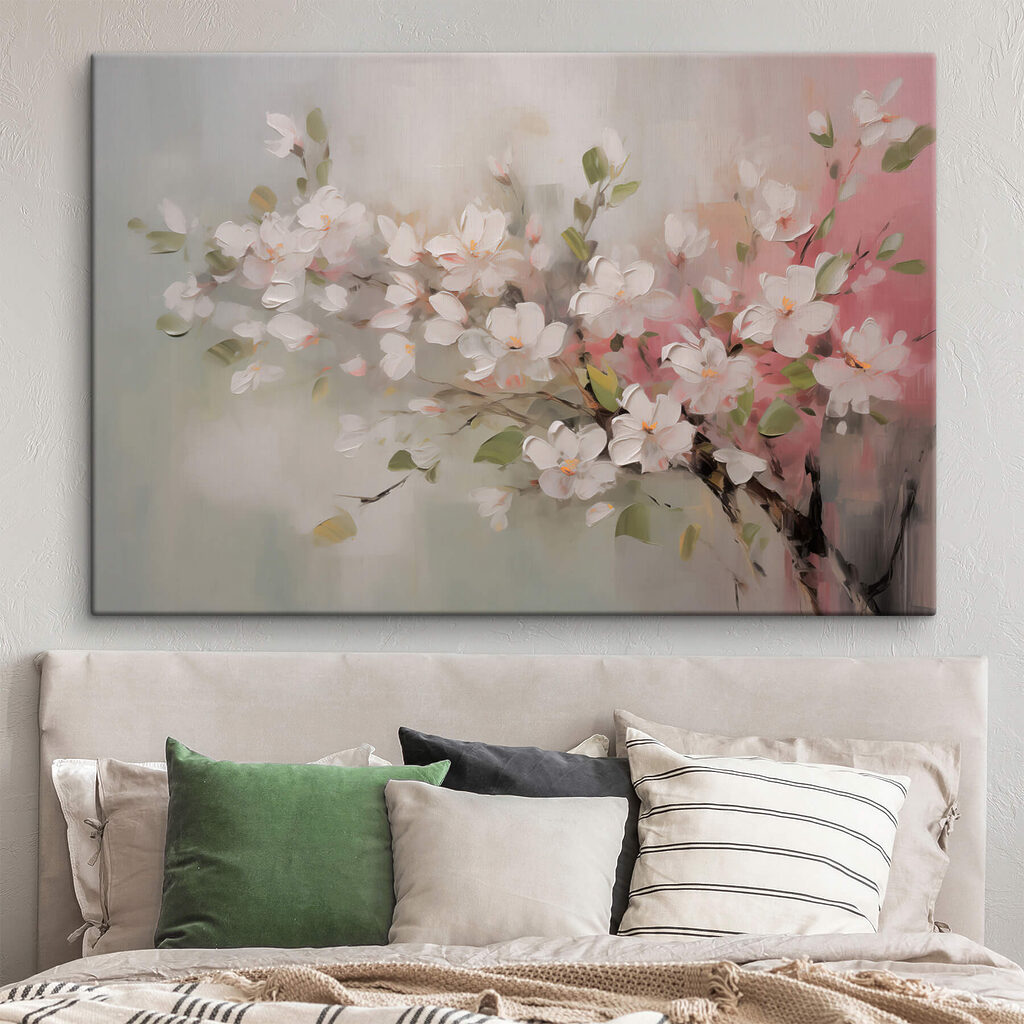 Painting of white flowers