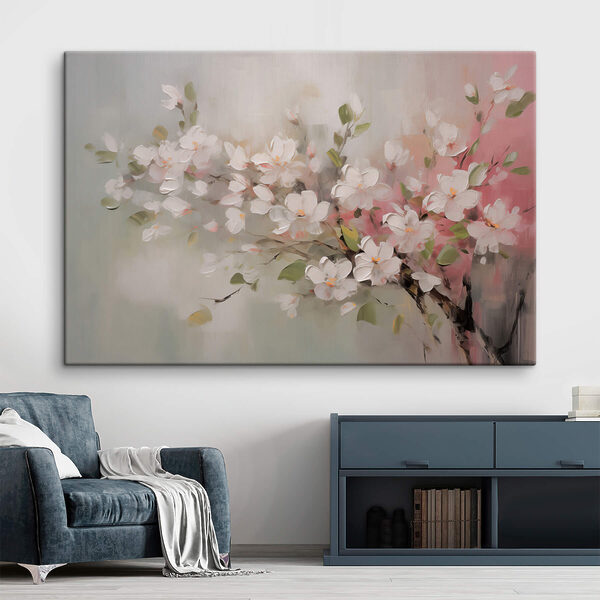 Painting of white flowers