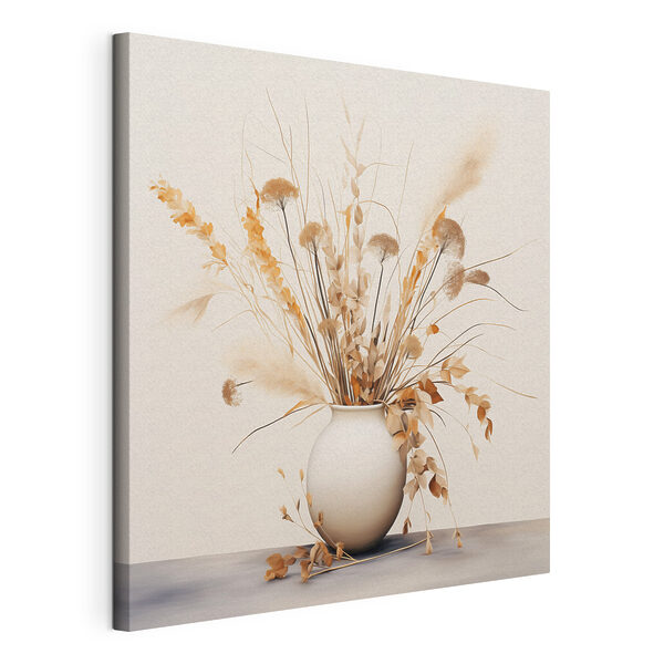 Vase with dried flowers
