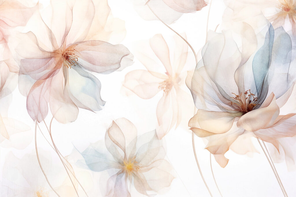 Delicate blooms in soft pastel hues Delicate blooms in soft pastel hues