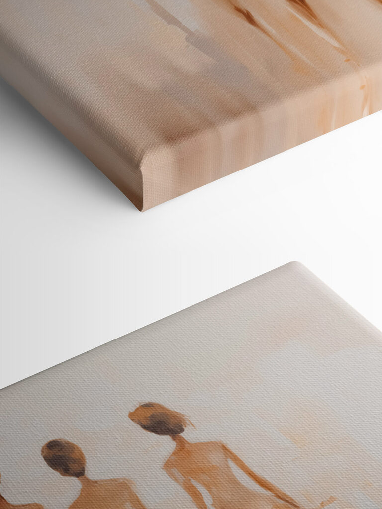 Painting of a group of women in white dresses