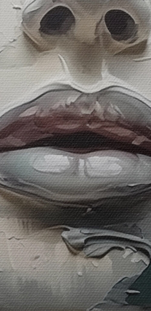 Painting of a woman's face