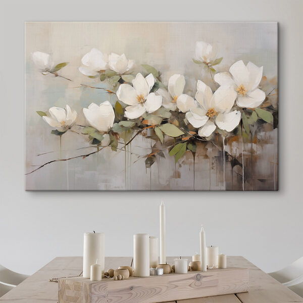 Painting of white flowers