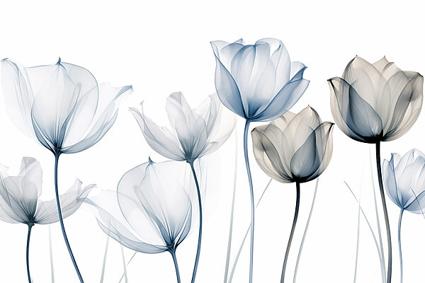 Group of flowers with transparent petals