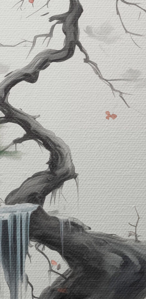 Tree with a waterfall