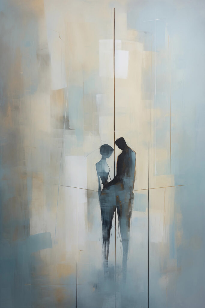 Painting of a man and woman