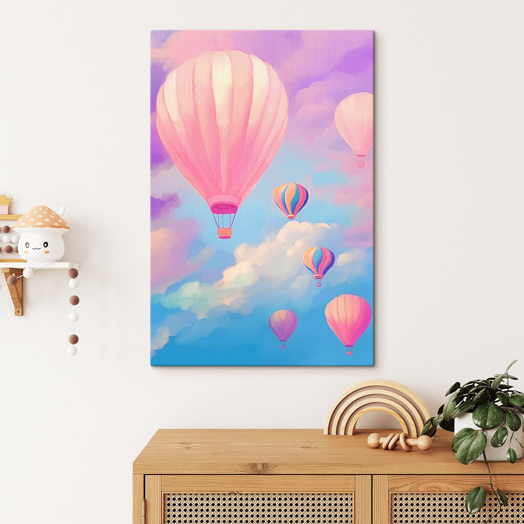 Group of hot air balloons in the sky