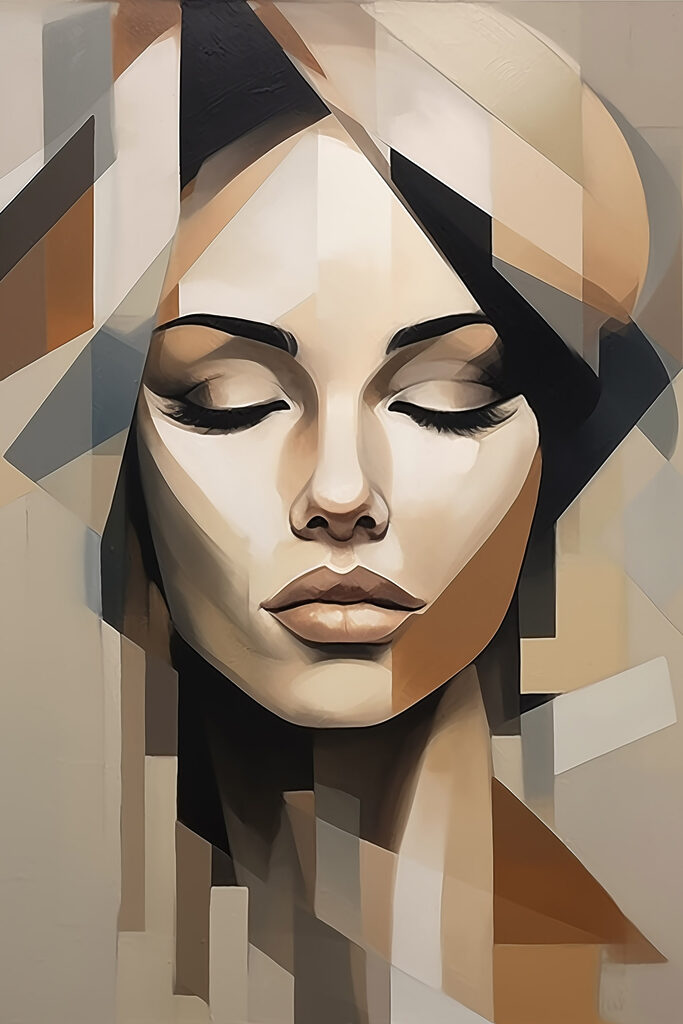 Painting of a woman's face