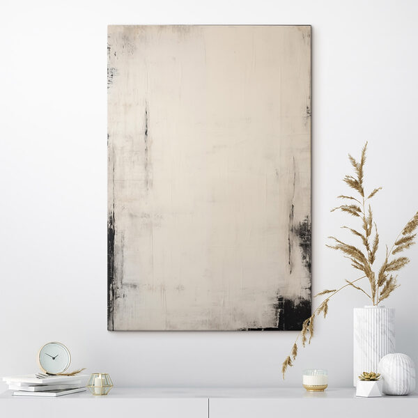 White and black painted wall
