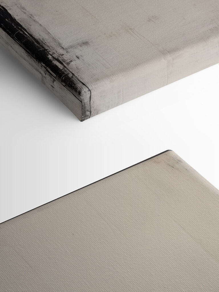 White and black painted wall