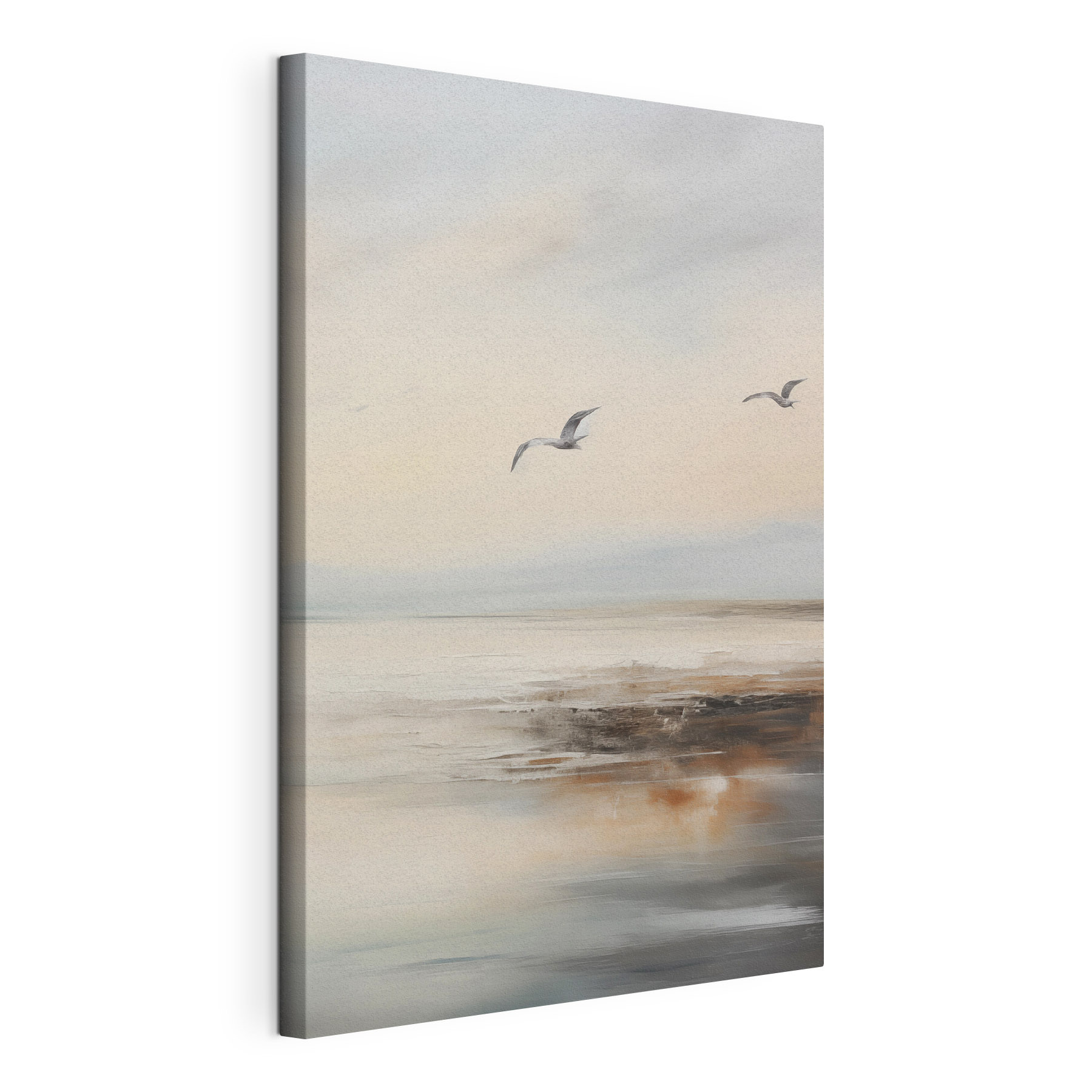 Birds flying over a body of water Birds flying over a body of water