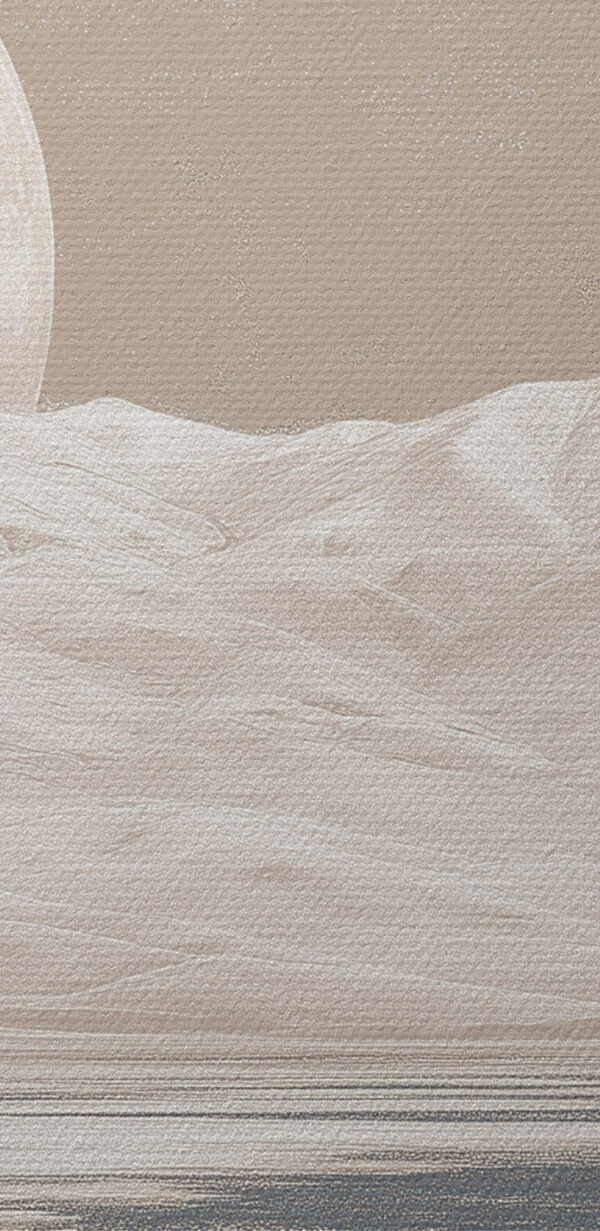 Moon over a snowy mountain
