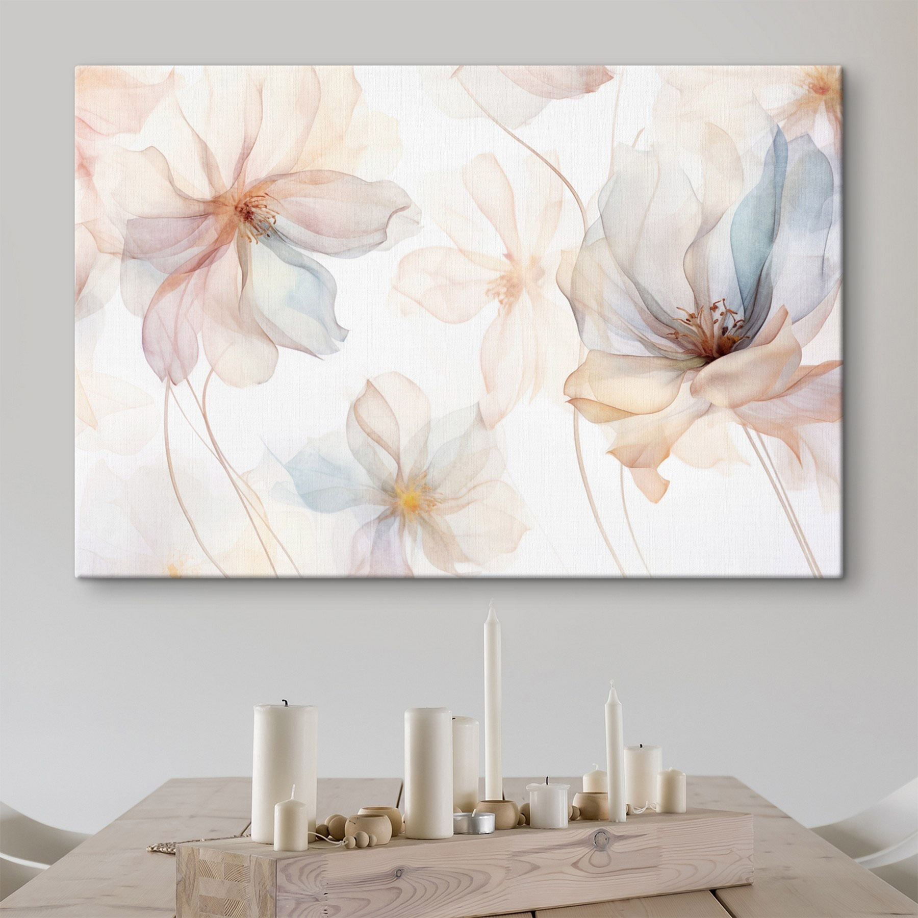 Delicate blooms in soft pastel hues Delicate blooms in soft pastel hues