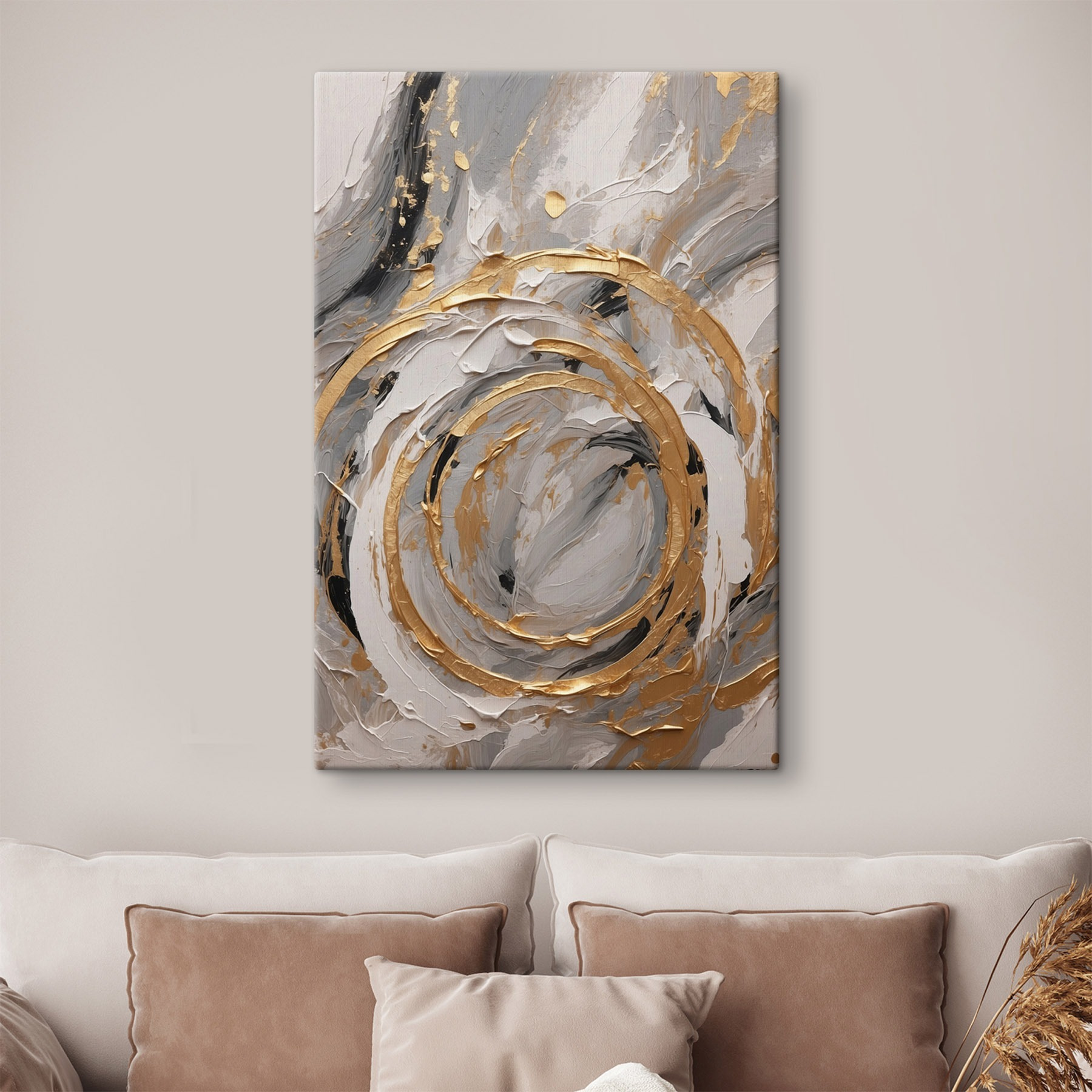 Painting of swirls and swirls