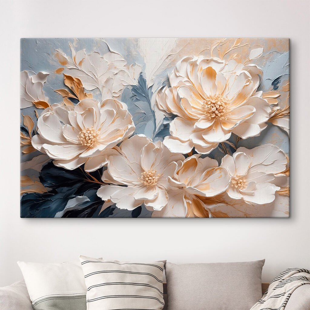 Delicate flowers in soft hues