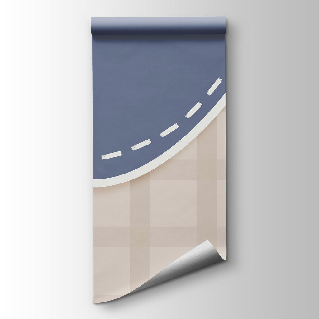 Blue and white line