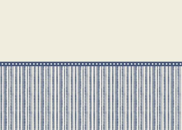 Strip of blue and white fabric